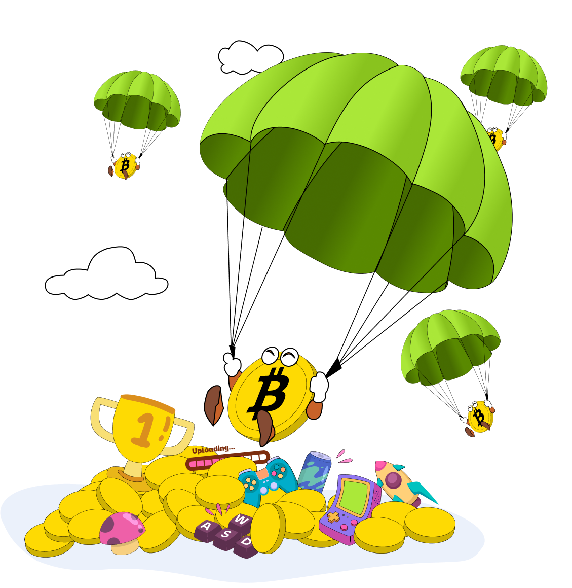 Crypto airdrop game, play and earn Bitcoin
